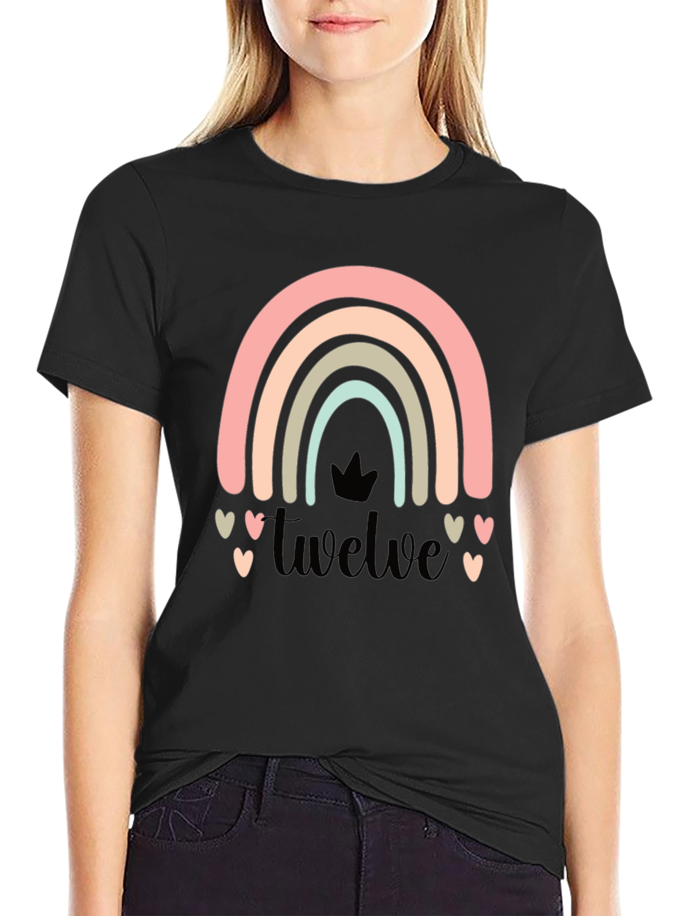 Camiseta Doce con Arcoíris Pastel