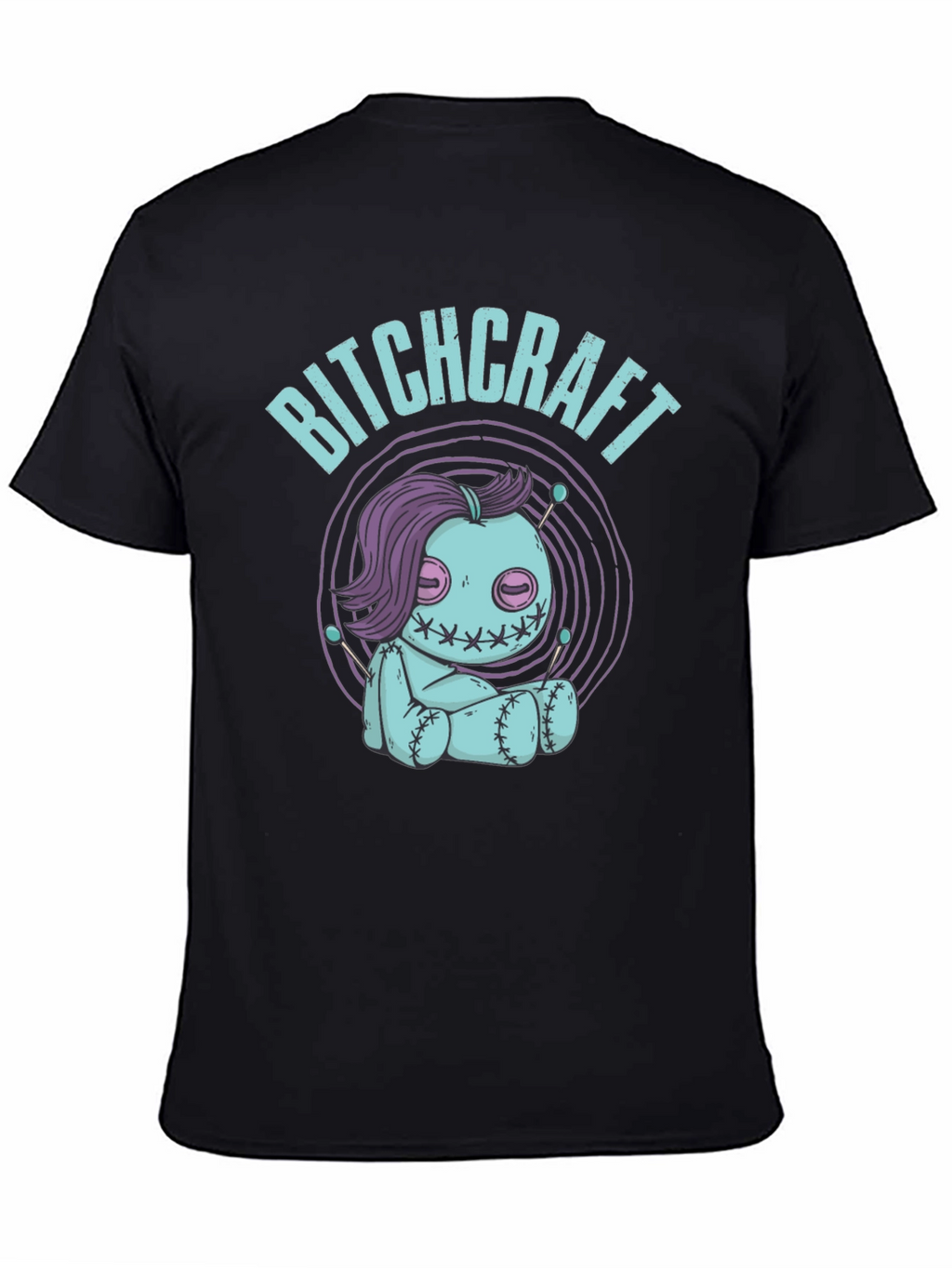 Camiseta Negra Bitchcraft Estilo Voodoo