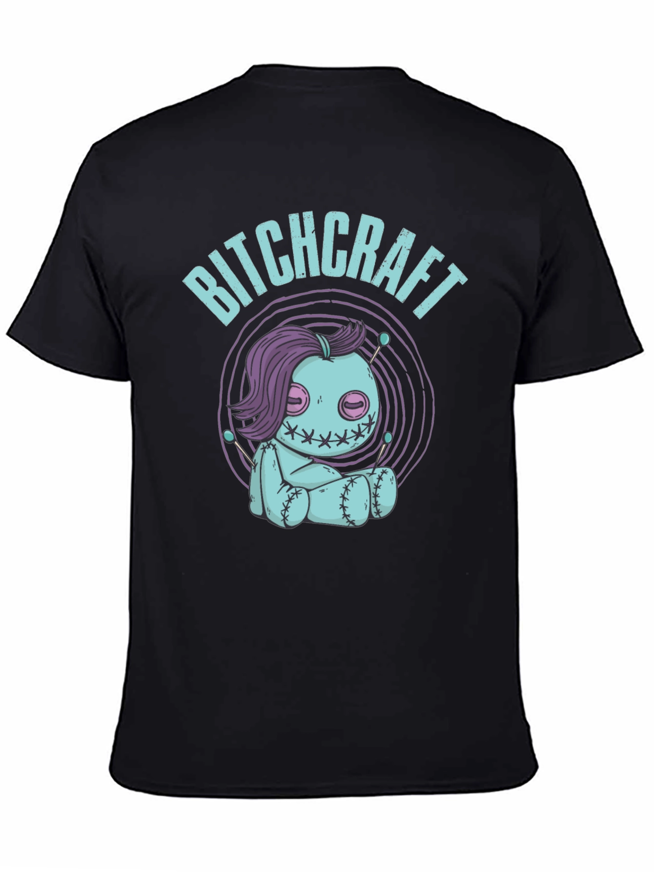 Camiseta Negra Bitchcraft Estilo Voodoo