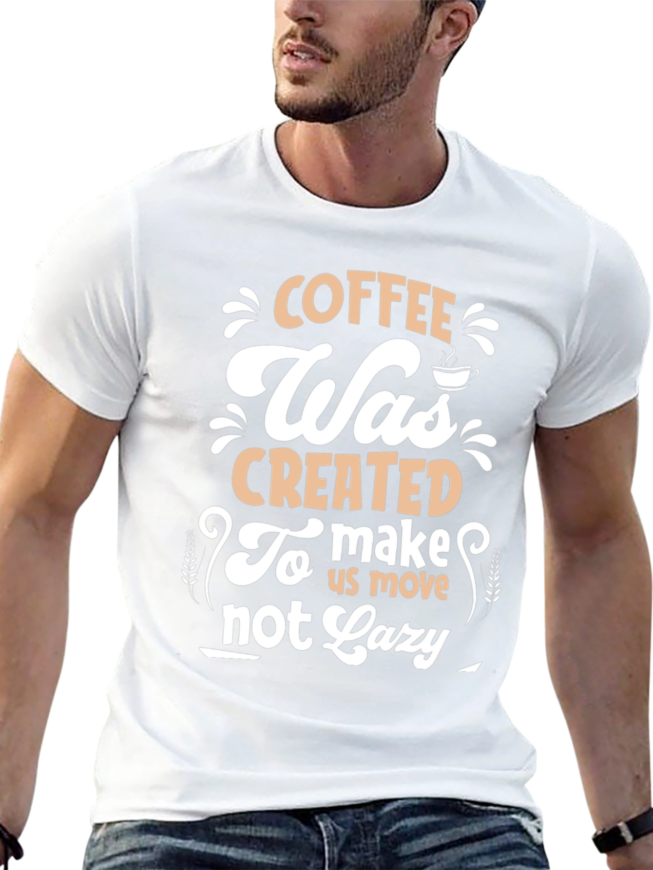 Camiseta Negra con Diseño de Café Motivacional