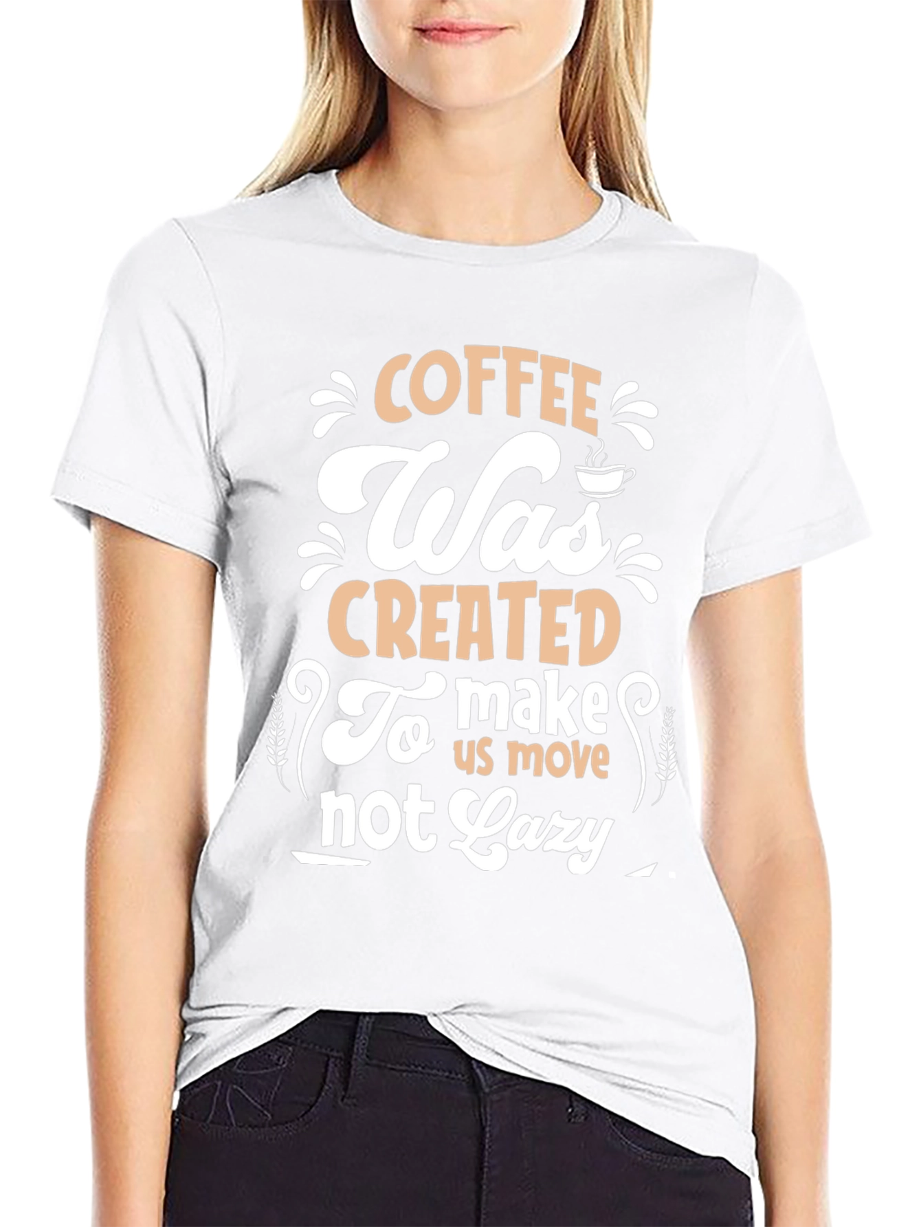 Camiseta Negra con Diseño de Café Motivacional