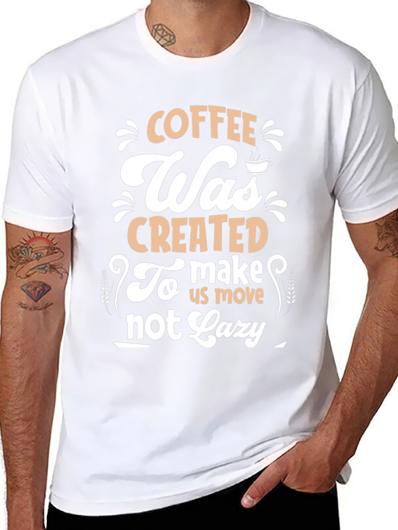Camiseta Negra con Diseño de Café Motivacional