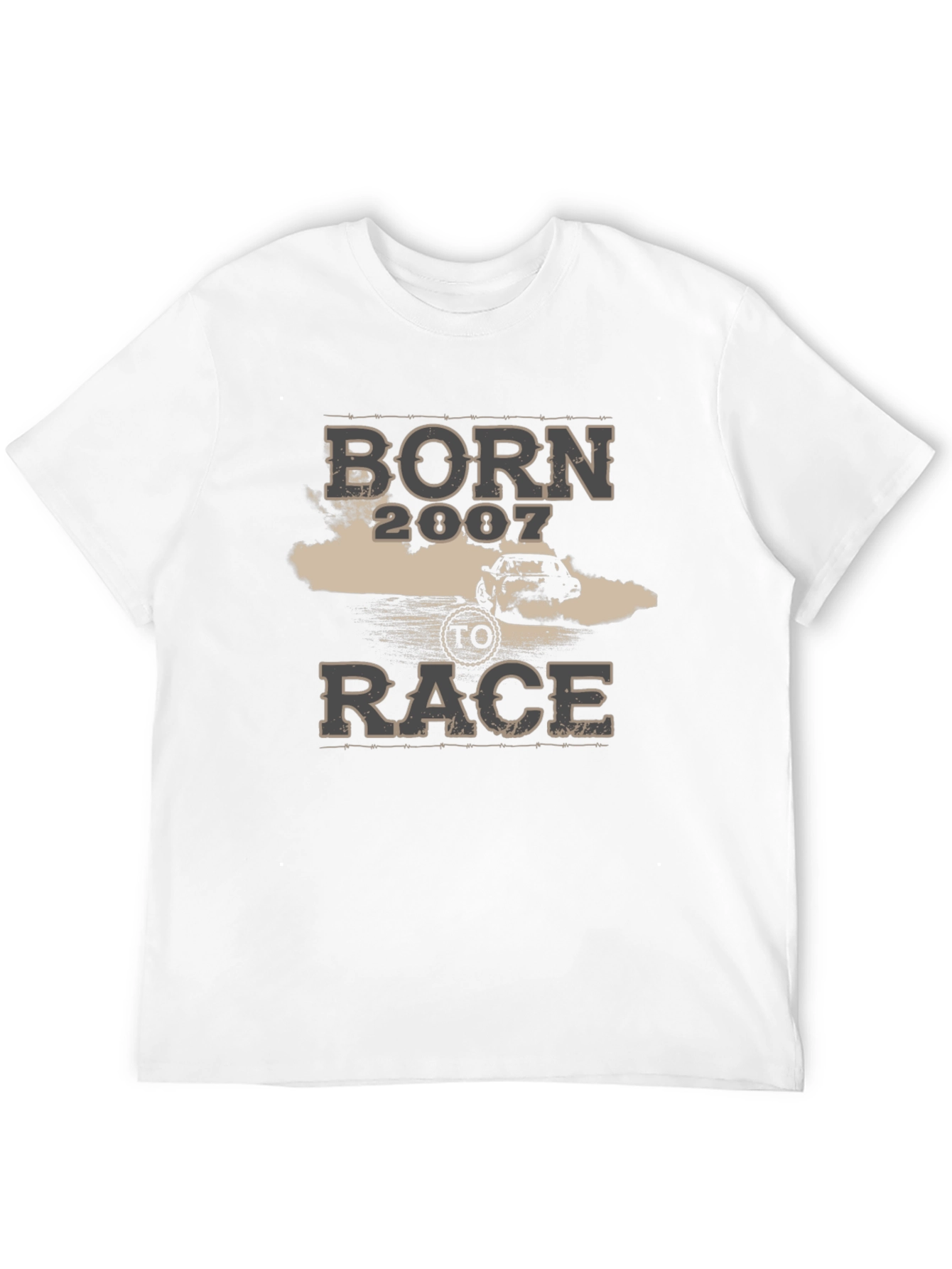 Camiseta Born to Race Negra para Hombre