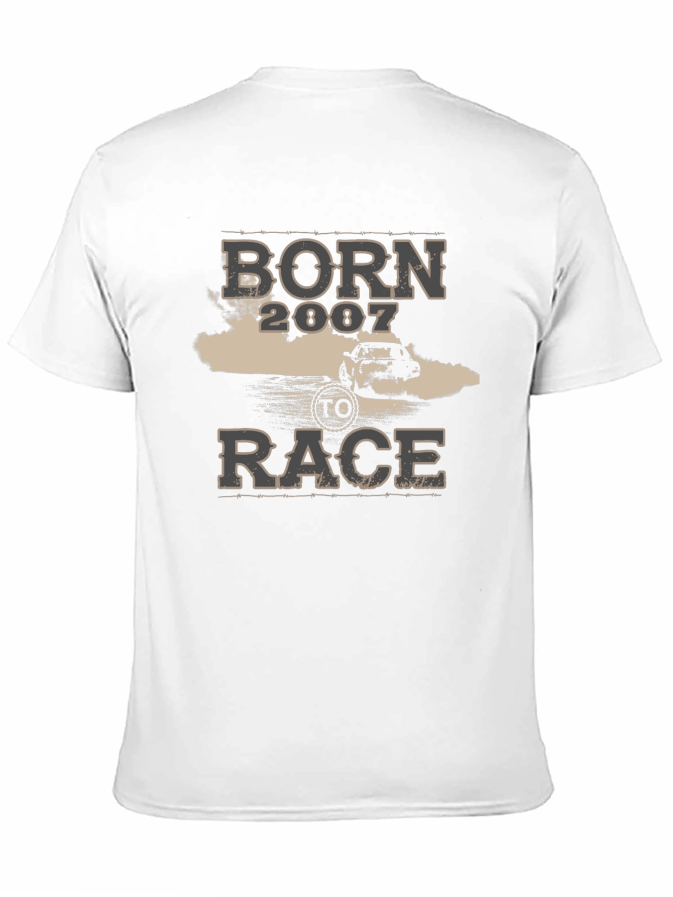 Camiseta Born to Race Negra para Hombre