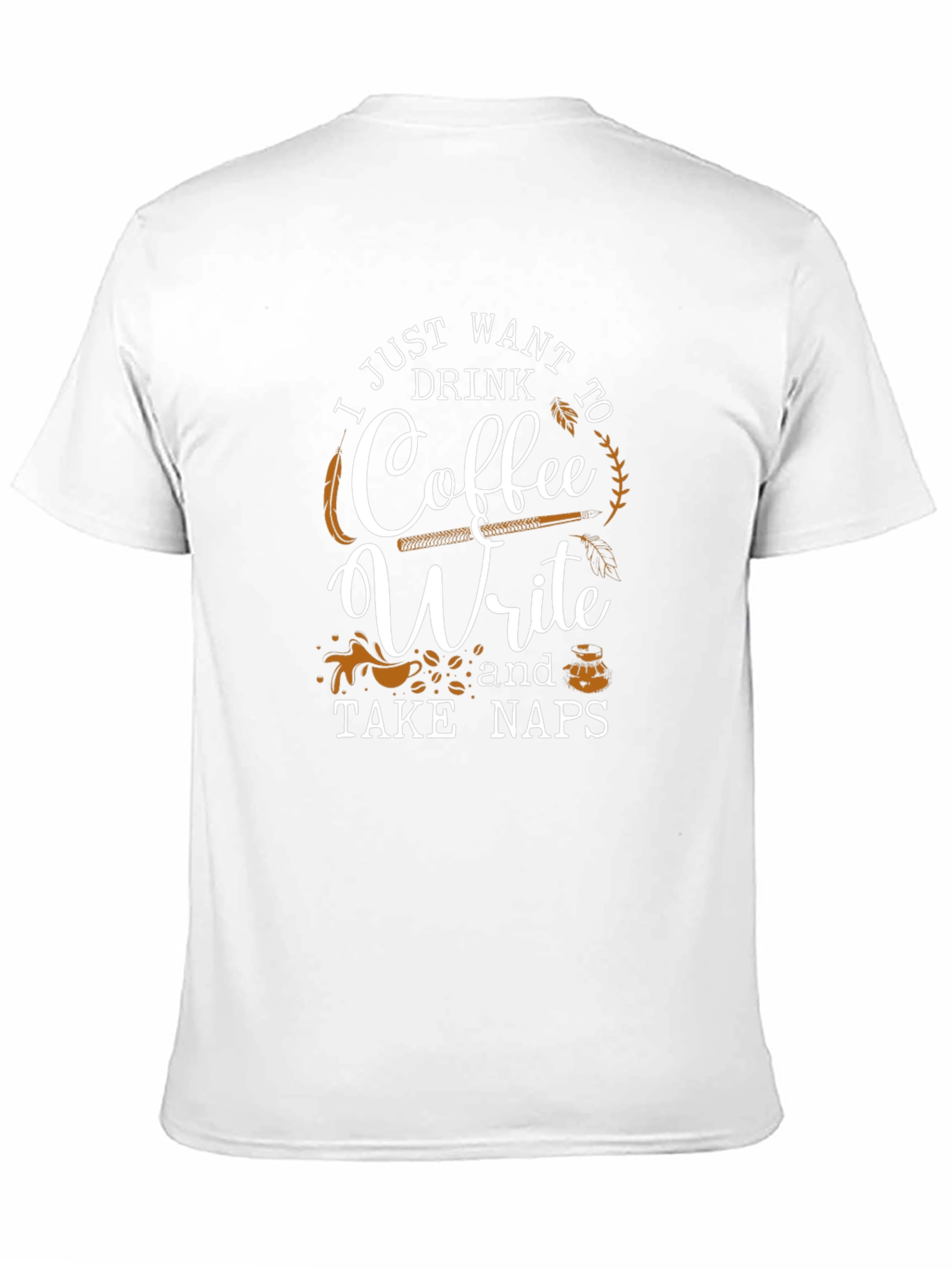 Camiseta Negra Café Escribir y Siestas