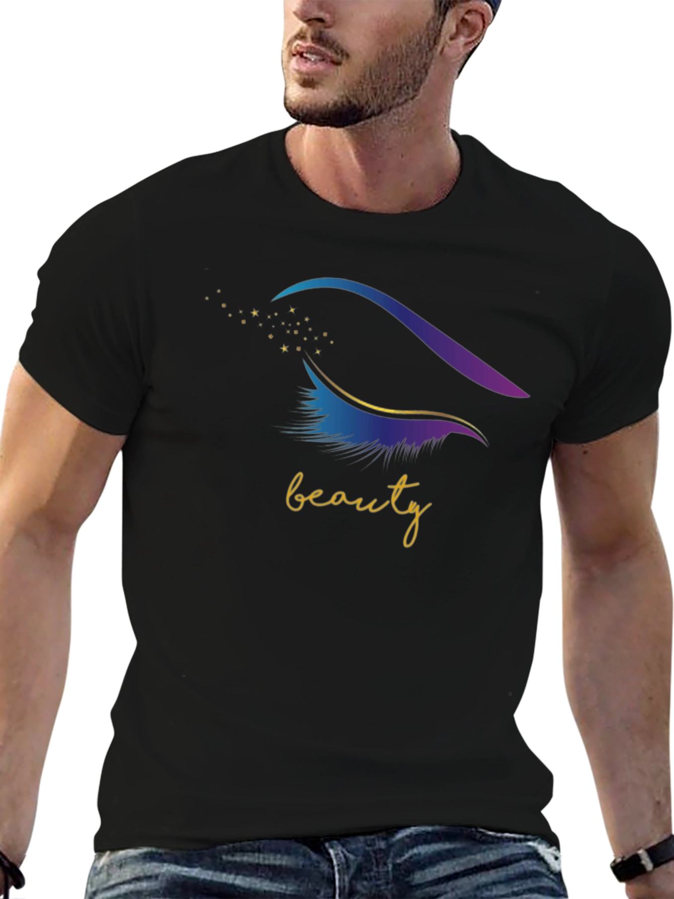 Camiseta Negra Beauty Eye para Hombre