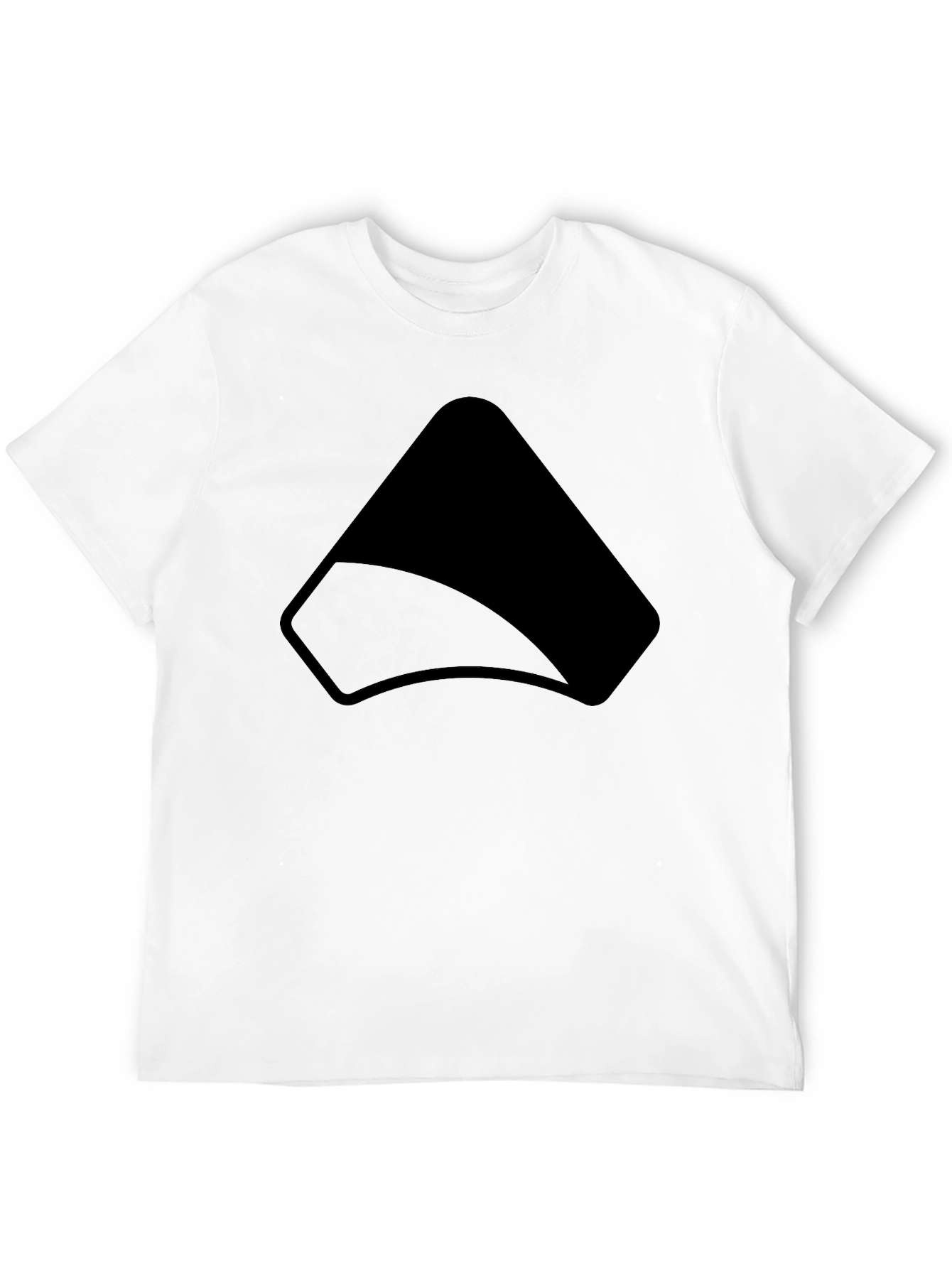 Camiseta Negra con Diseño Abstracto Minimalista
