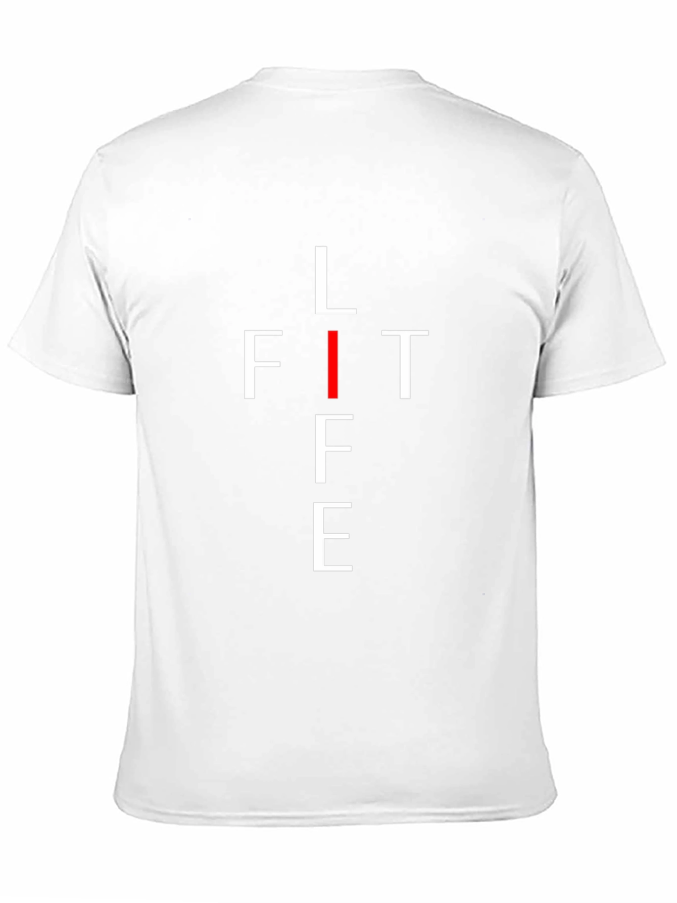 Camiseta Hombre: FIT LIFE en Algodón Negro Estilo Casual