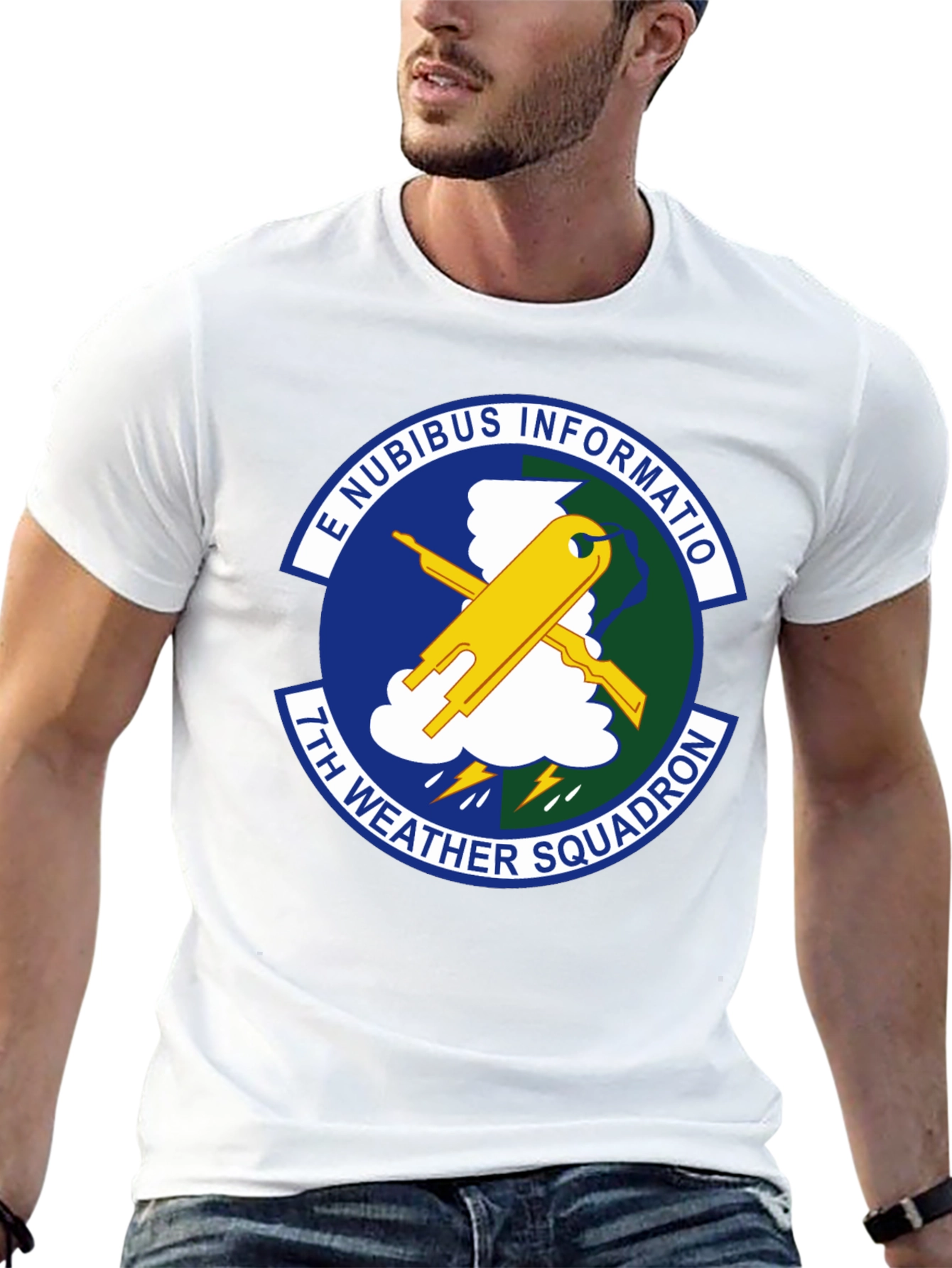 Camiseta Negra 7th Weather Squadron - Diseño Único