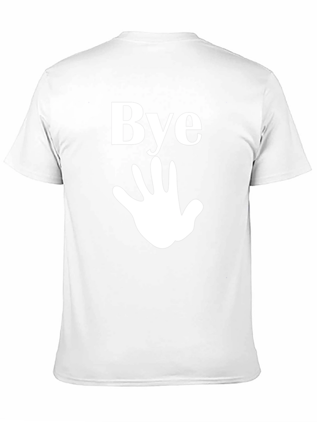 Camiseta Negra Casual con Diseño Bye