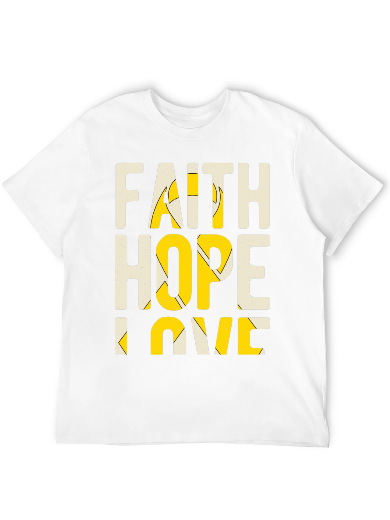 Camiseta Hombre Fe Esperanza Amor Negra