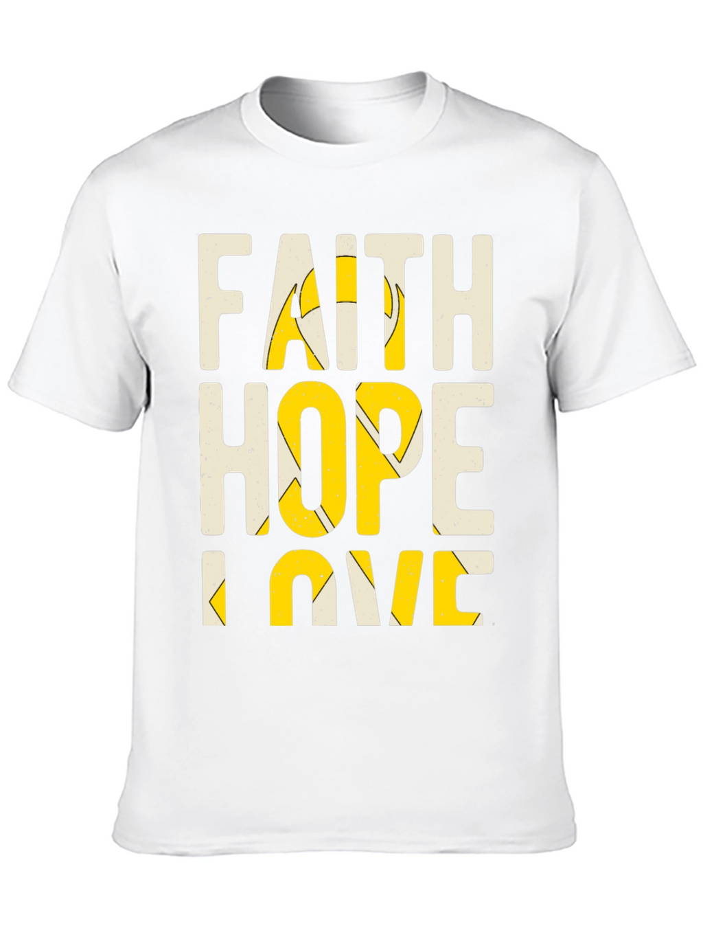 Camiseta Hombre Fe Esperanza Amor Negra