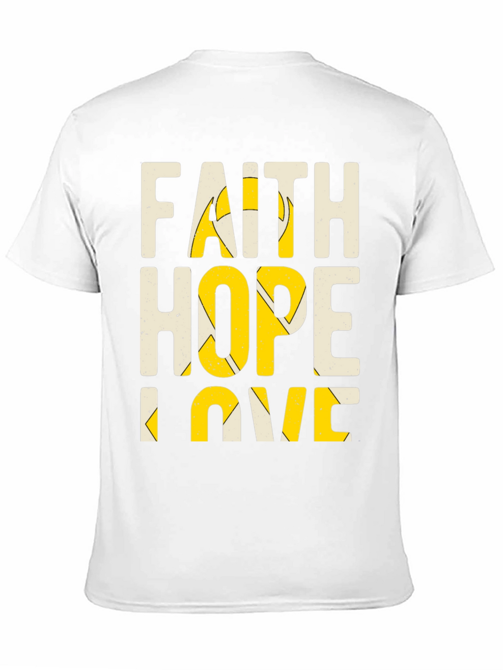 Camiseta Hombre Fe Esperanza Amor Negra