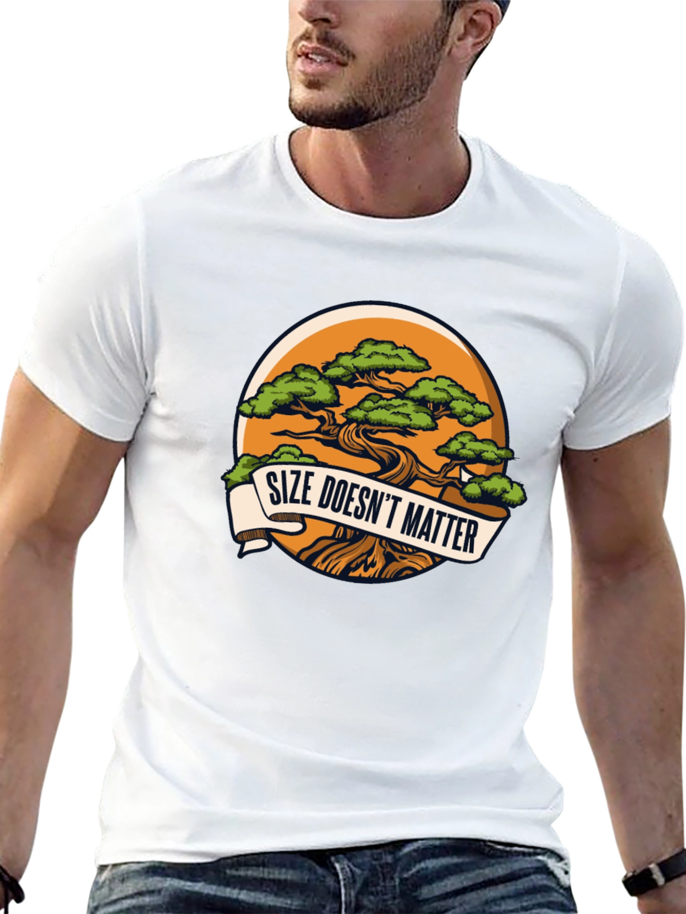 Camiseta Negra con Diseño Bonsái - Talla Única