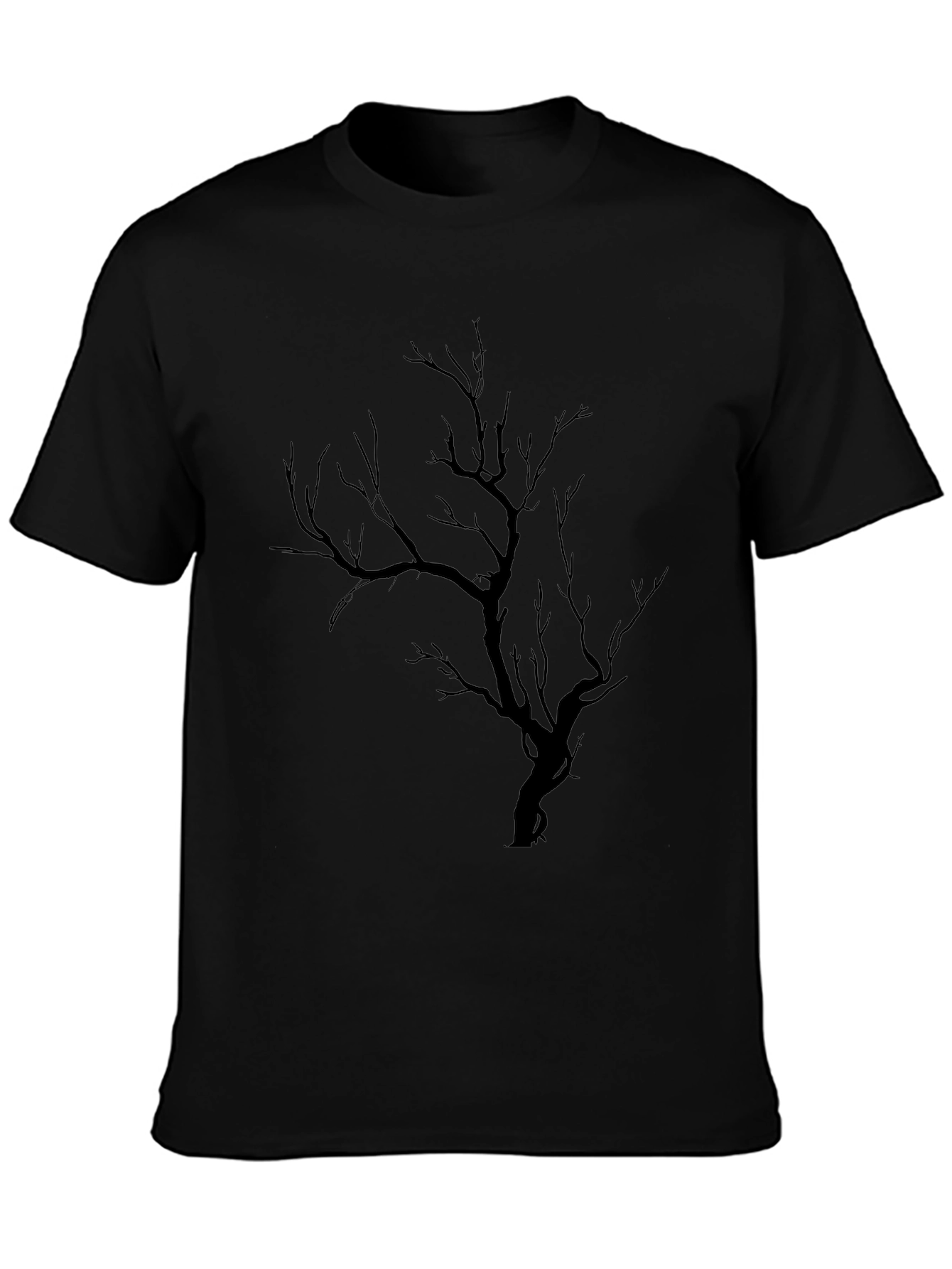 Camiseta Negra con Diseño de Árbol
