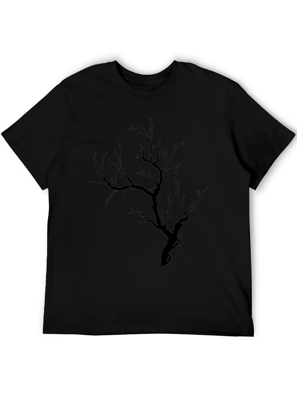 Camiseta Negra con Diseño de Árbol