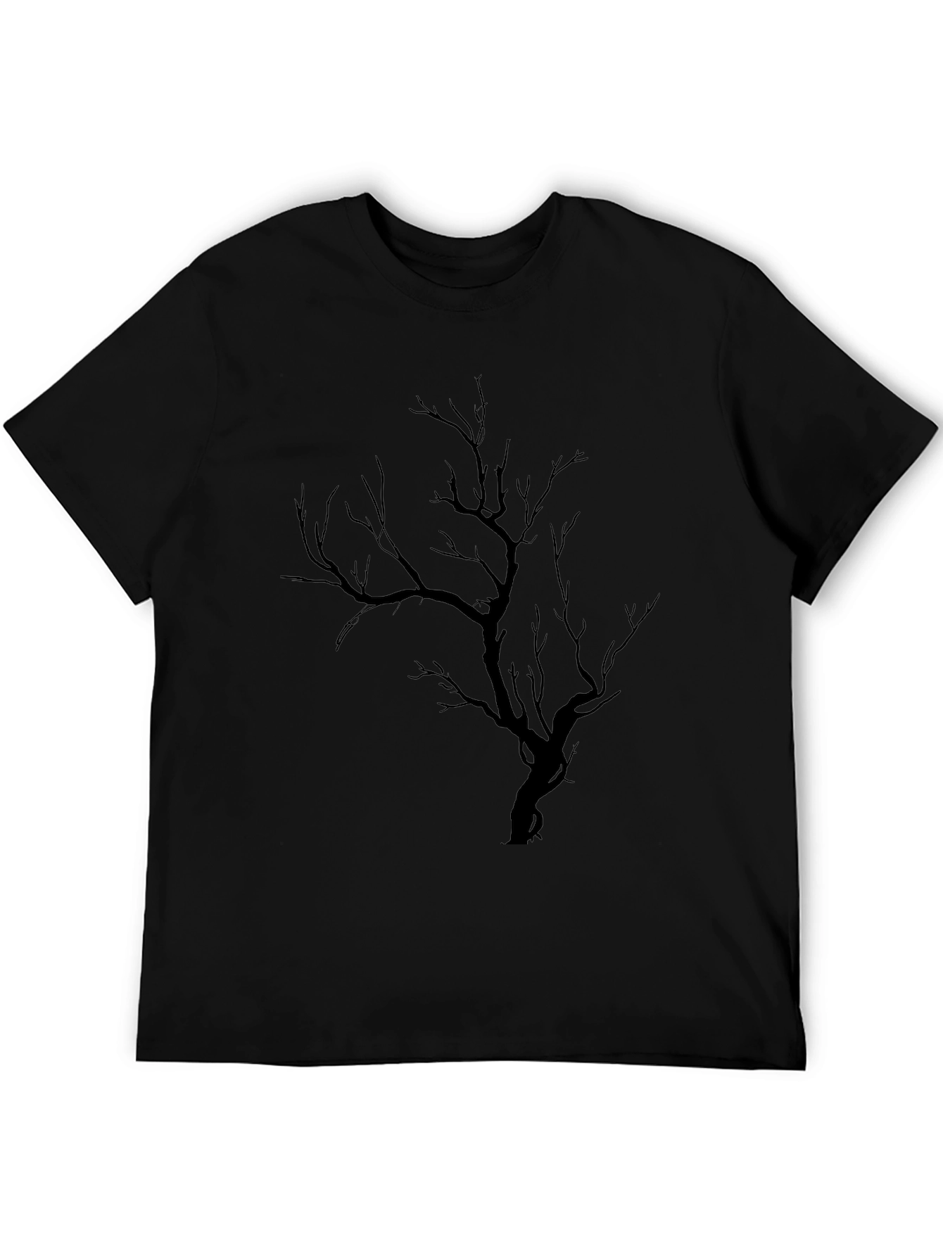 Camiseta Negra con Diseño de Árbol
