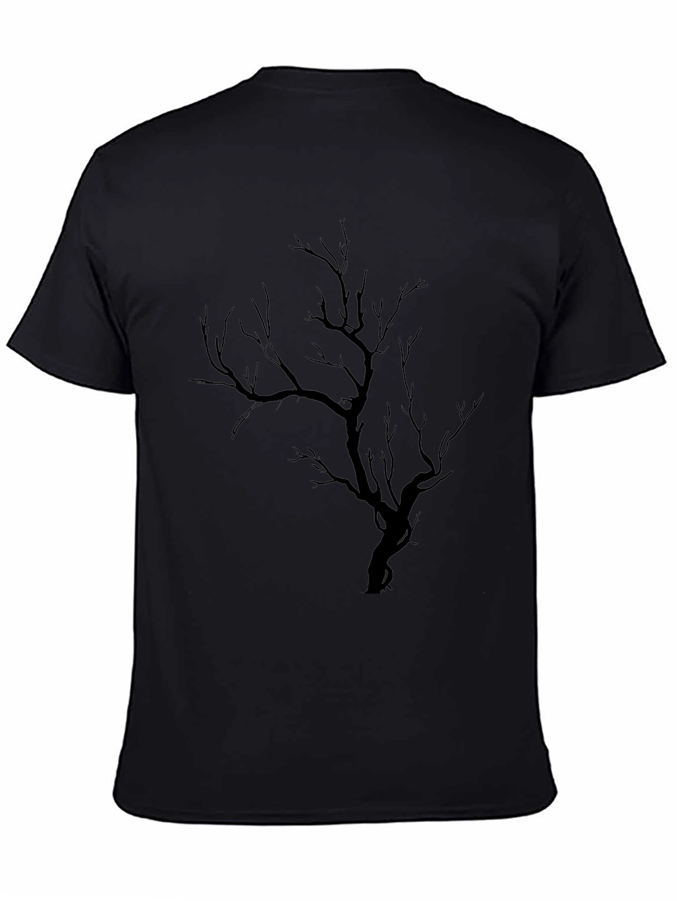 Camiseta Negra con Diseño de Árbol