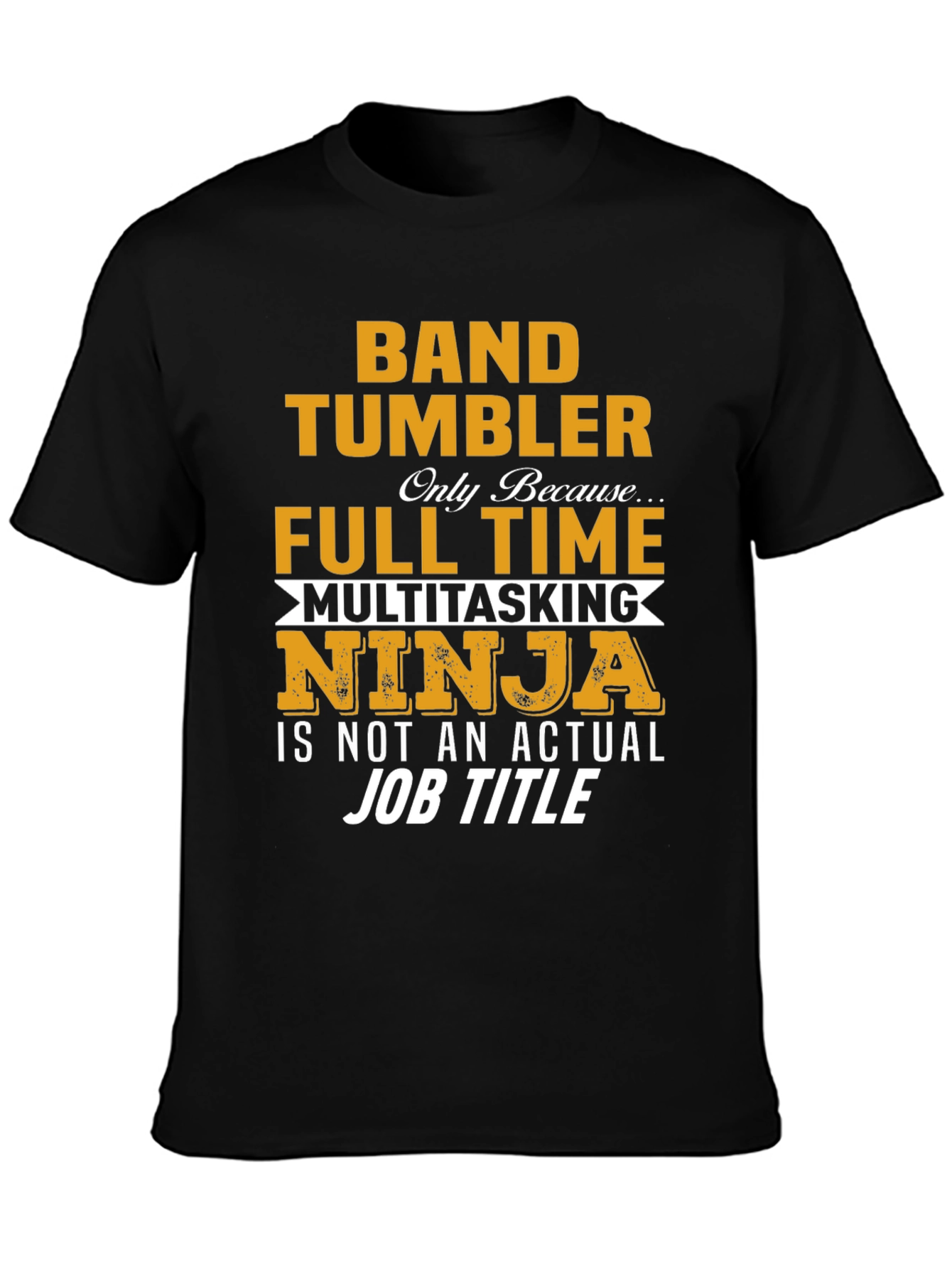 Camiseta Negra Band Tumbler - Ninja
