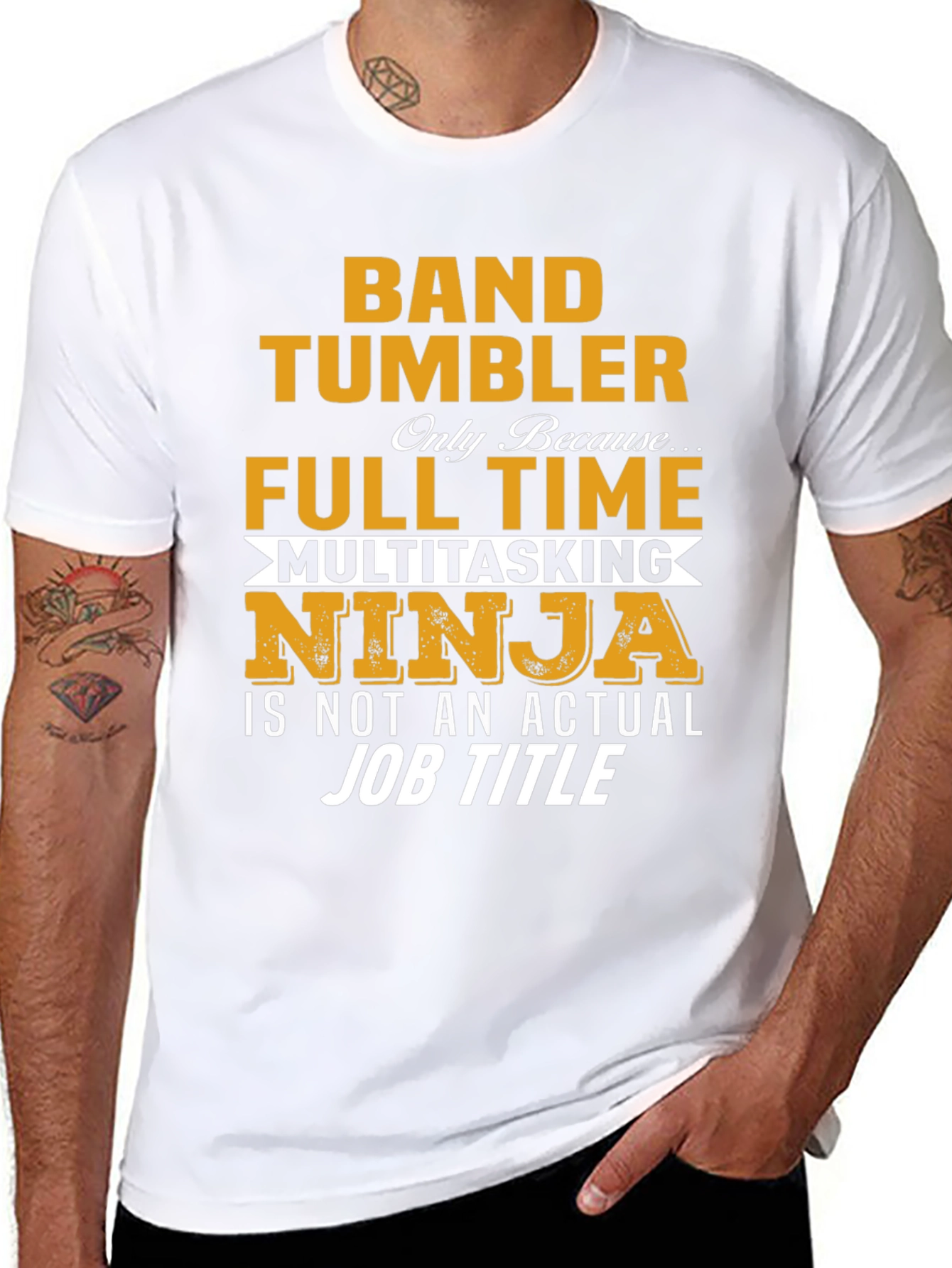 Camiseta Negra Band Tumbler - Ninja
