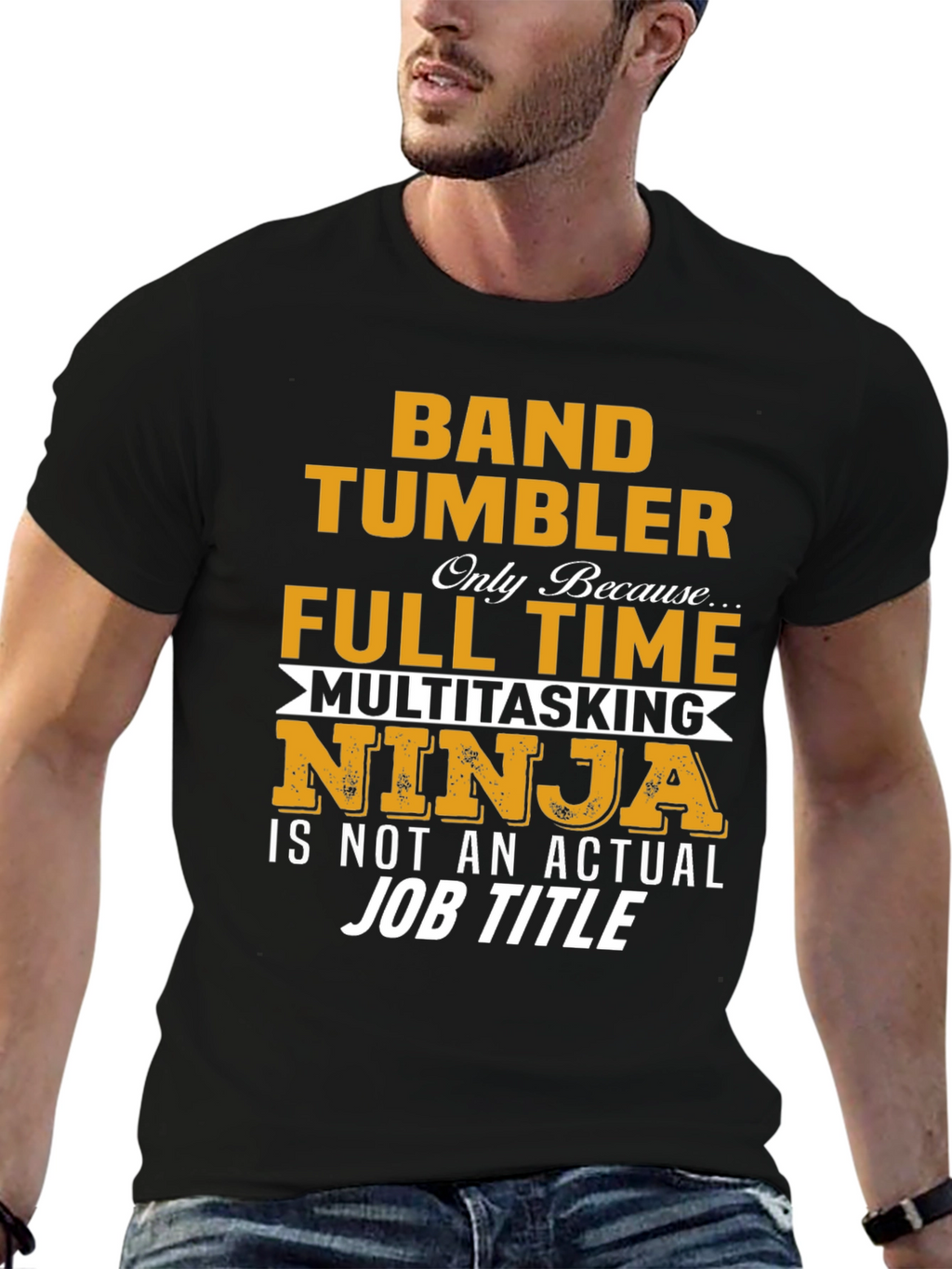 Camiseta Negra Band Tumbler - Ninja