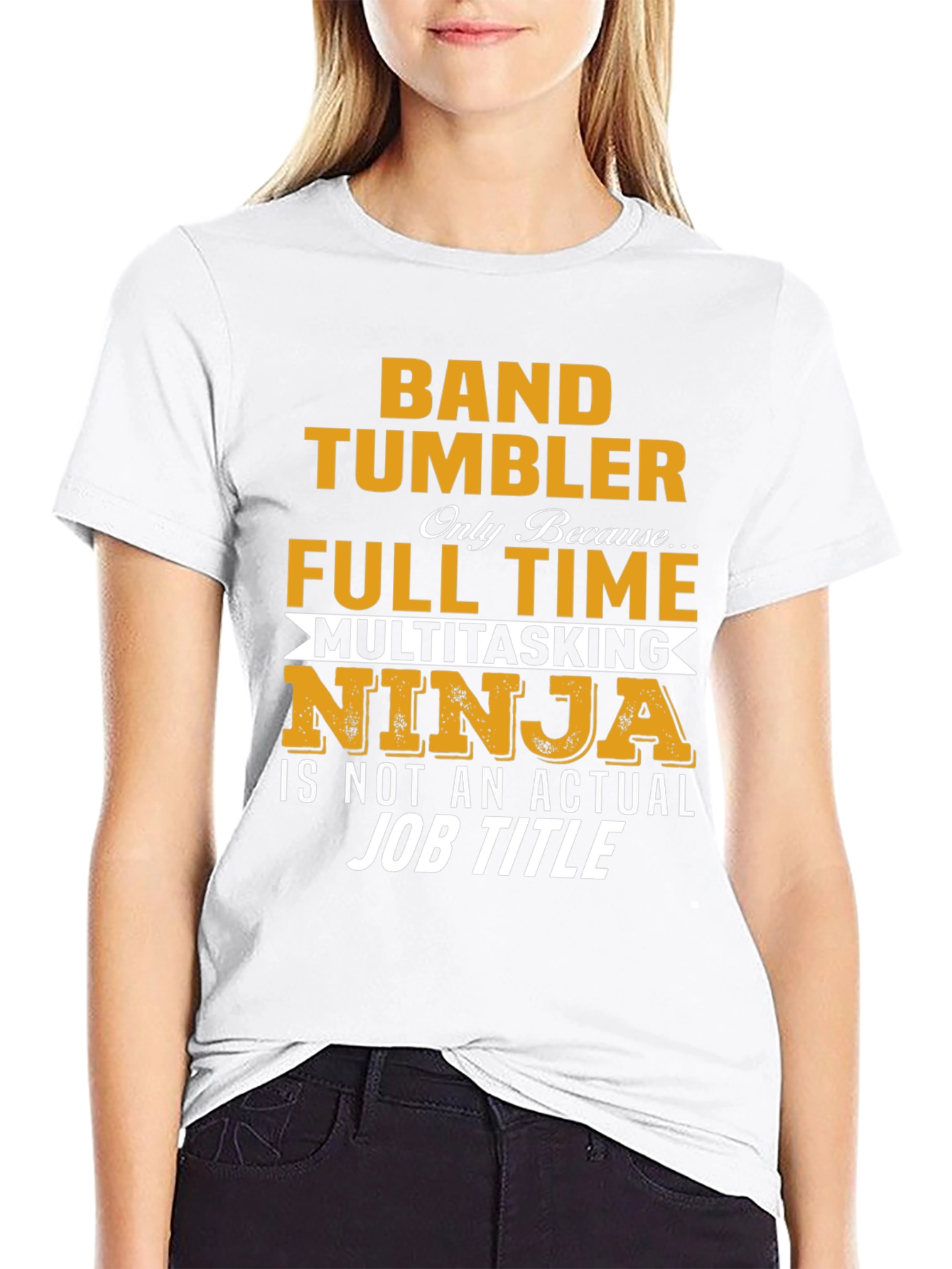 Camiseta Negra Band Tumbler - Ninja