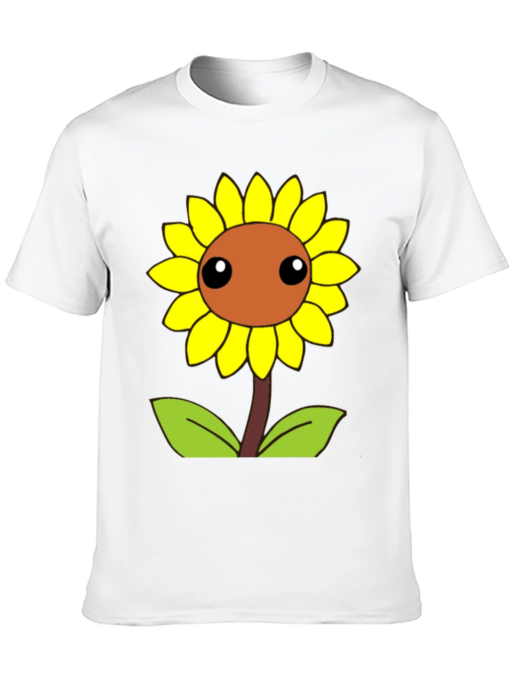Camiseta Negra con Diseño de Girasol