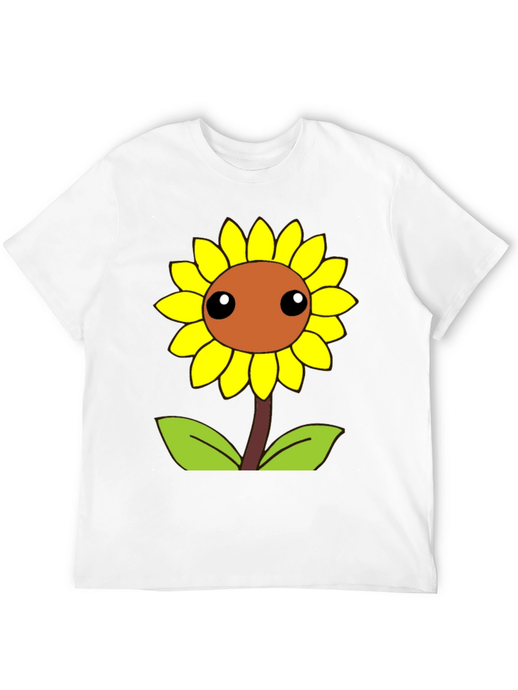 Camiseta Negra con Diseño de Girasol