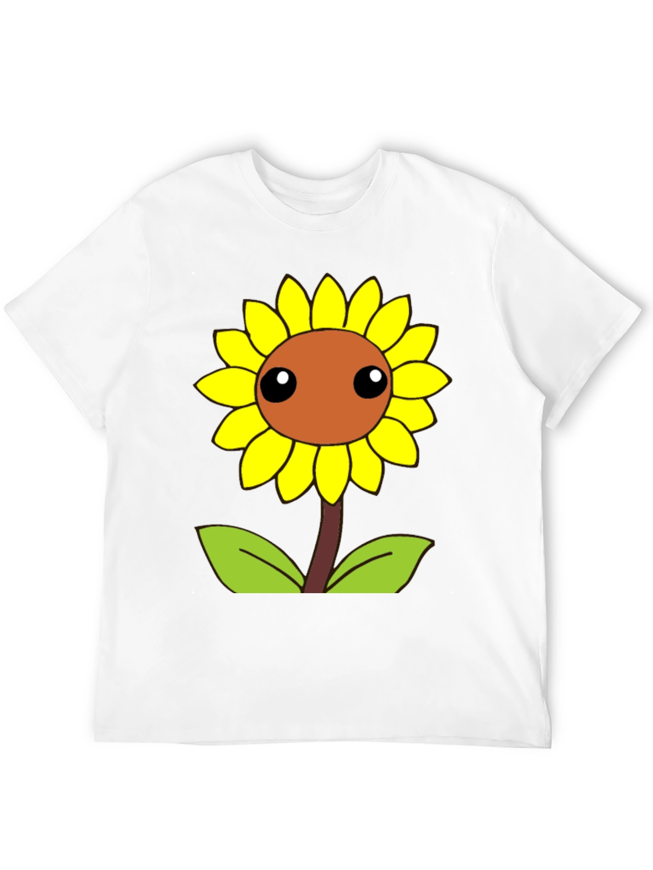 Camiseta Negra con Diseño de Girasol