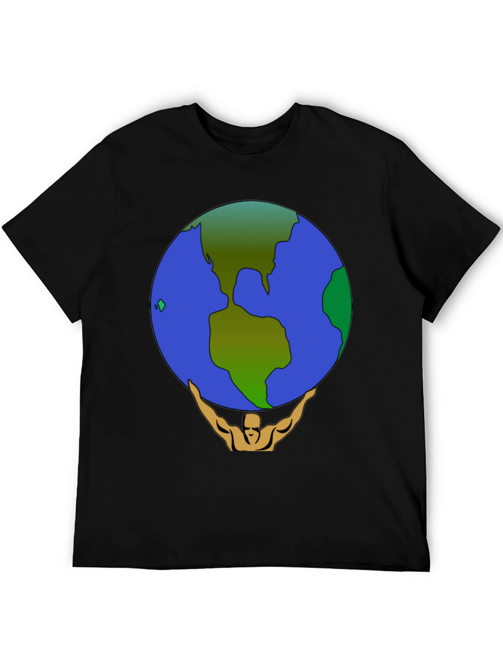 Camiseta Hombre Atlas Sosteniendo el Mundo