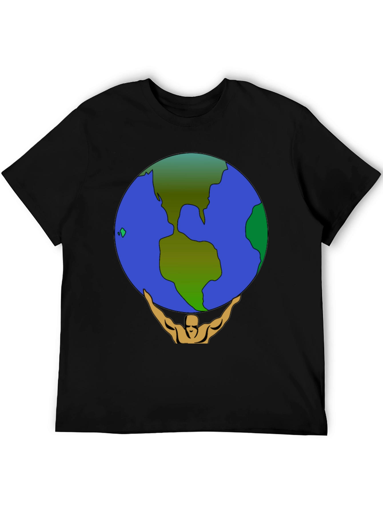 Camiseta Hombre Atlas Sosteniendo el Mundo