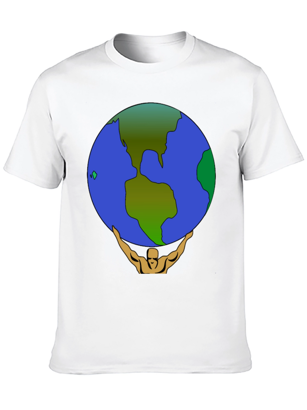 Camiseta Hombre Atlas Sosteniendo el Mundo