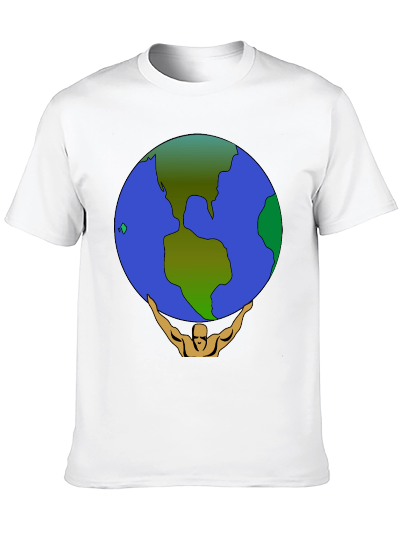 Camiseta Hombre Atlas Sosteniendo el Mundo