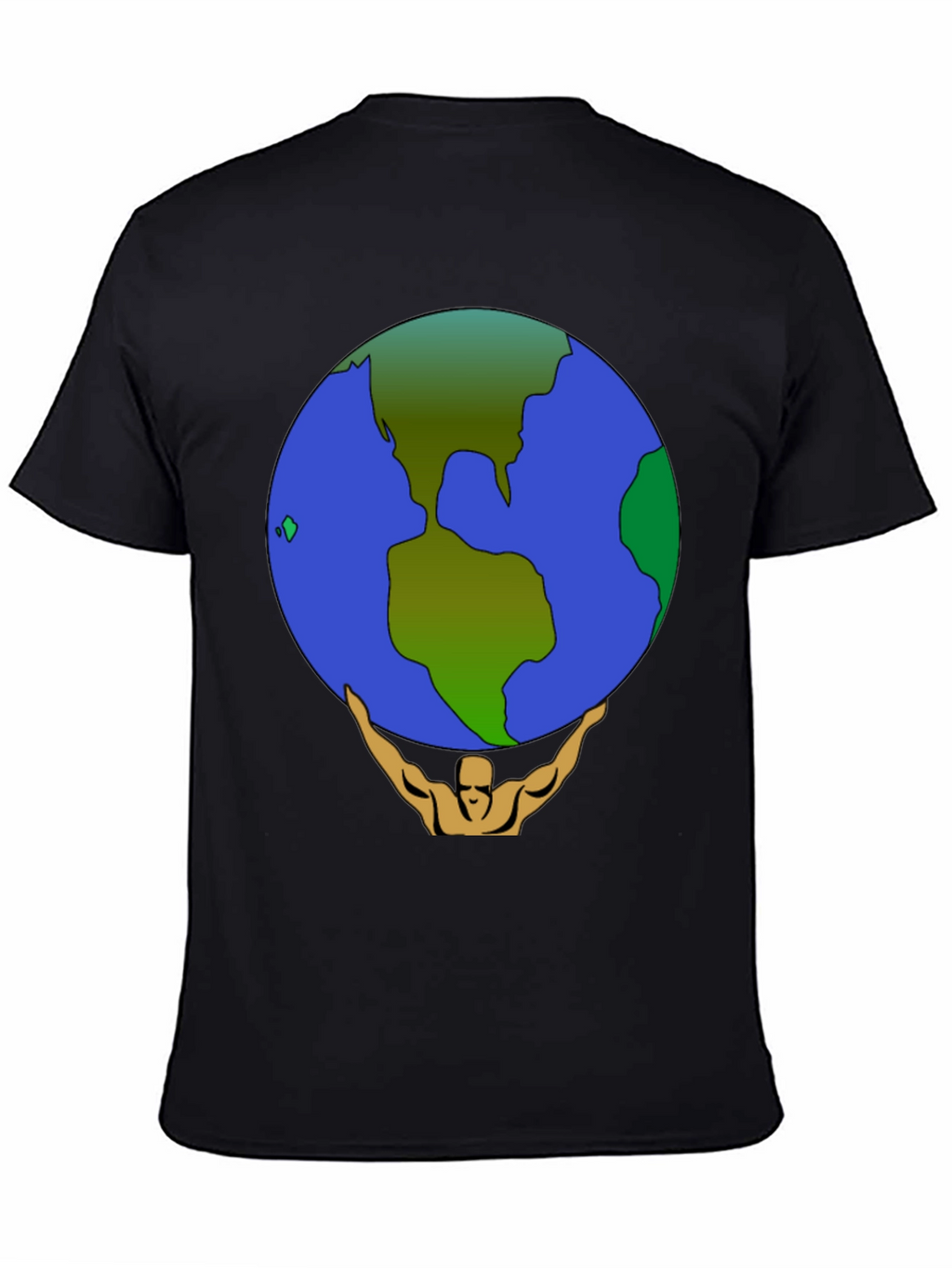Camiseta Hombre Atlas Sosteniendo el Mundo