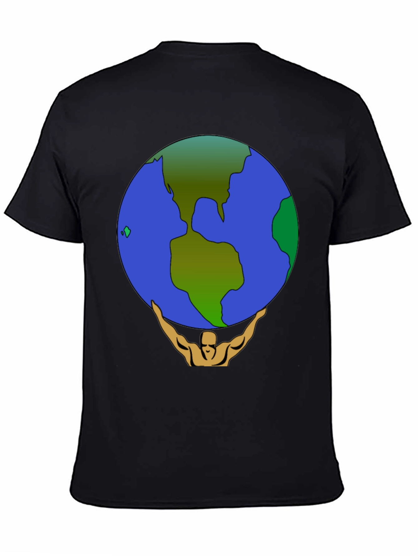 Camiseta Hombre Atlas Sosteniendo el Mundo