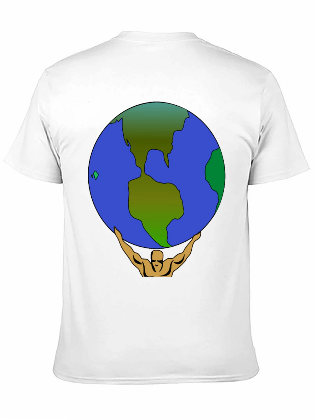Camiseta Hombre Atlas Sosteniendo el Mundo