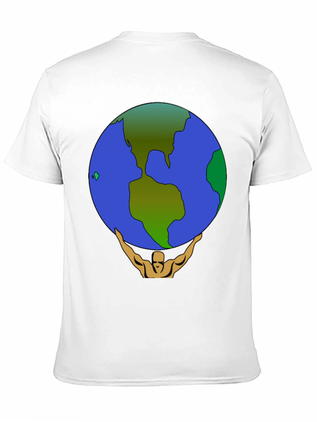 Camiseta Hombre Atlas Sosteniendo el Mundo