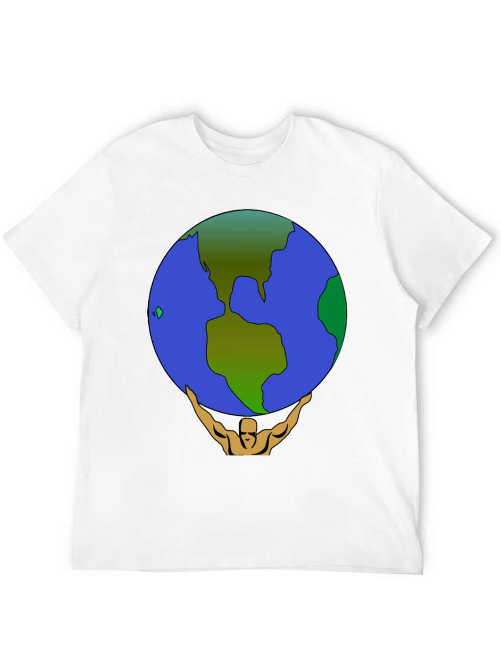 Camiseta Hombre Atlas Sosteniendo el Mundo