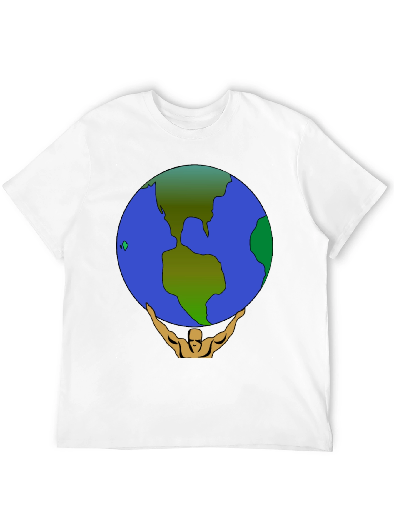 Camiseta Hombre Atlas Sosteniendo el Mundo