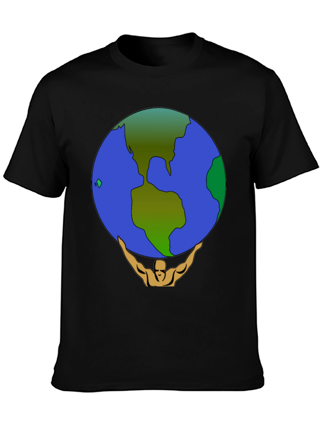 Camiseta Hombre Atlas Sosteniendo el Mundo