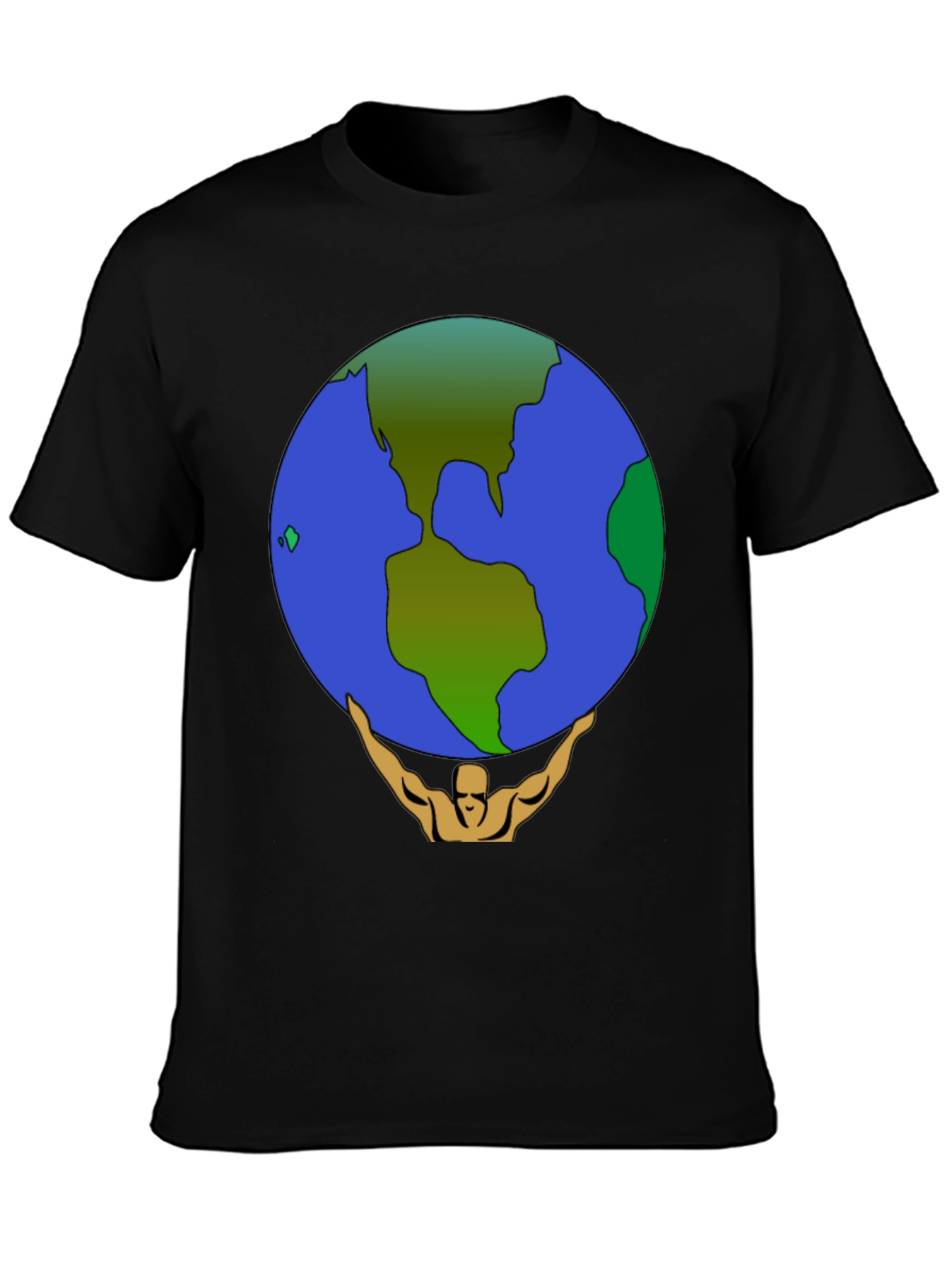 Camiseta Hombre Atlas Sosteniendo el Mundo