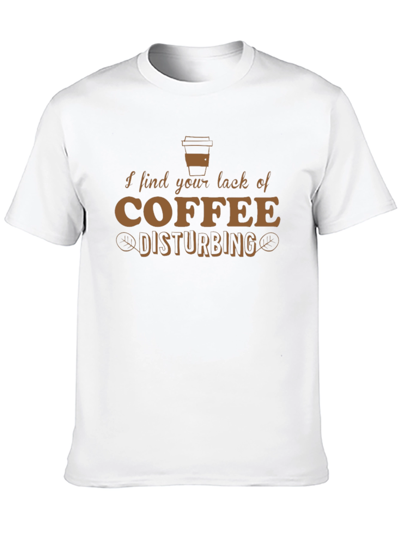 Camiseta Hombre: Falta de Café Disturbadora