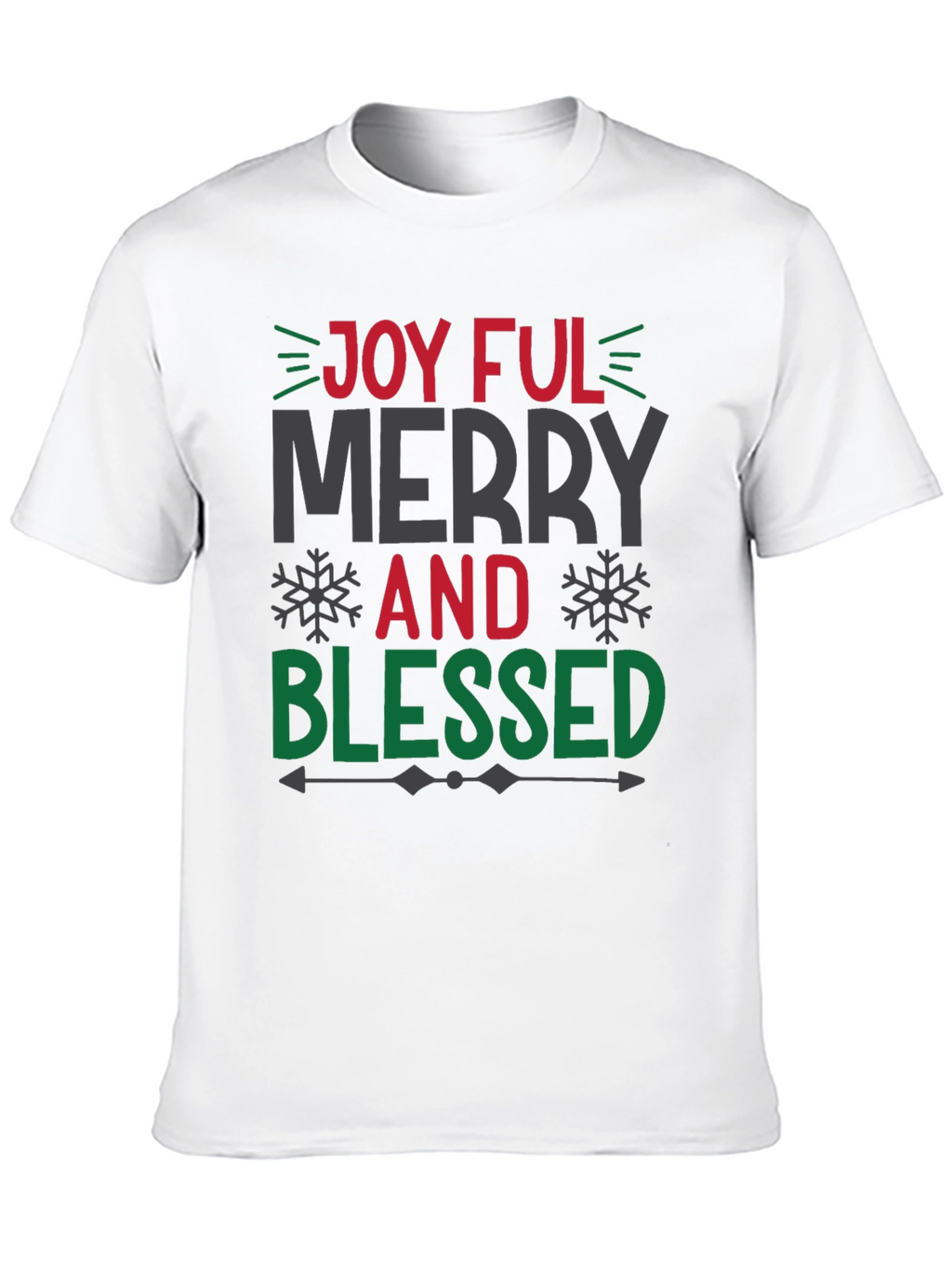 Camiseta Navideña Alegre Feliz Bendecido