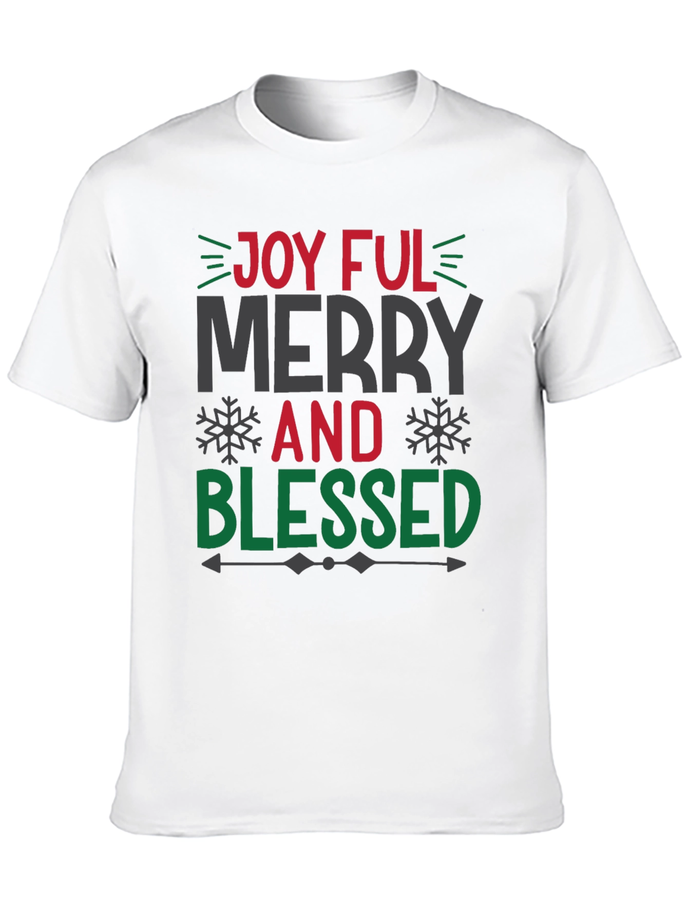 Camiseta Navideña Alegre Feliz Bendecido