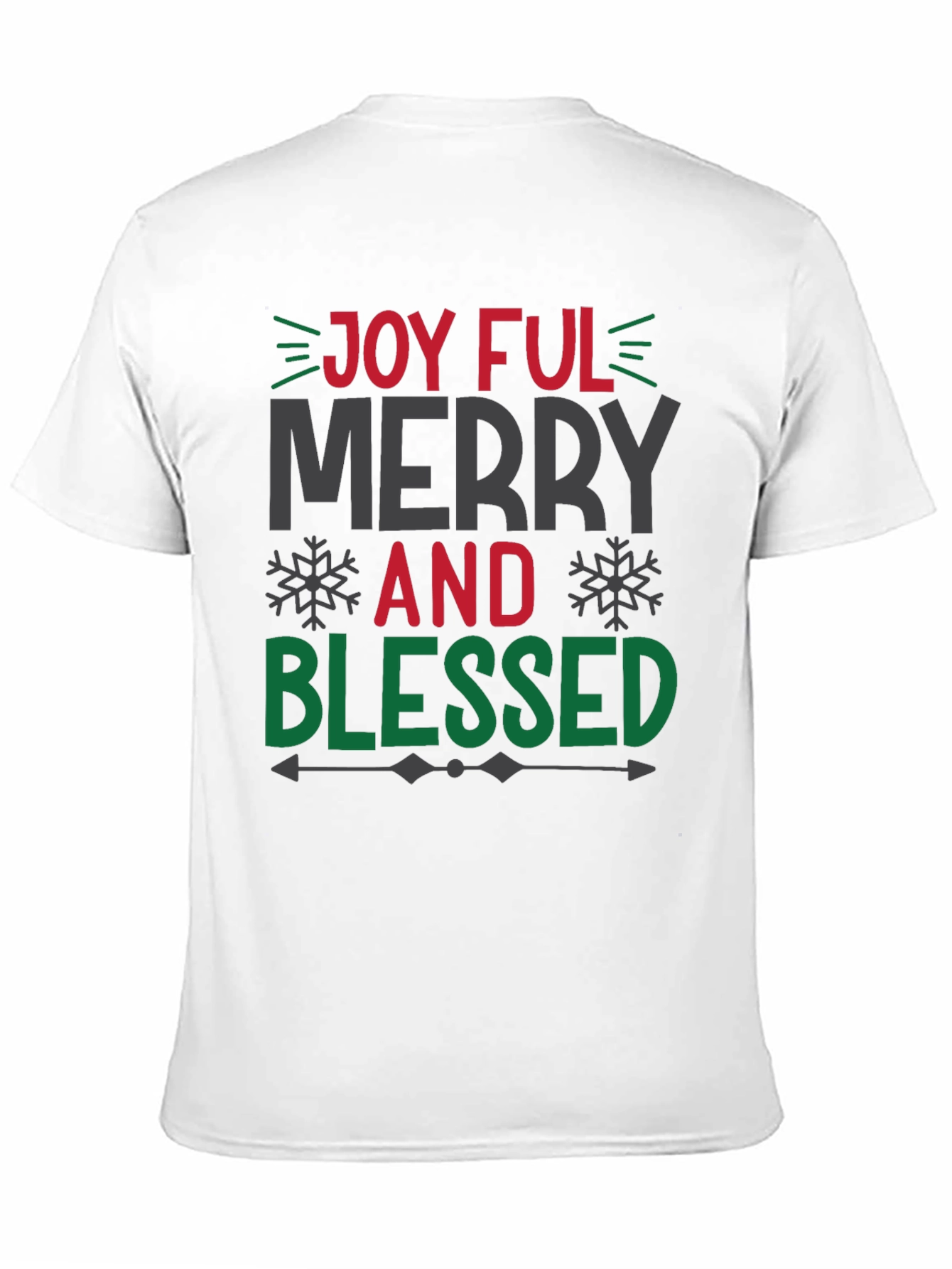 Camiseta Navideña Alegre Feliz Bendecido