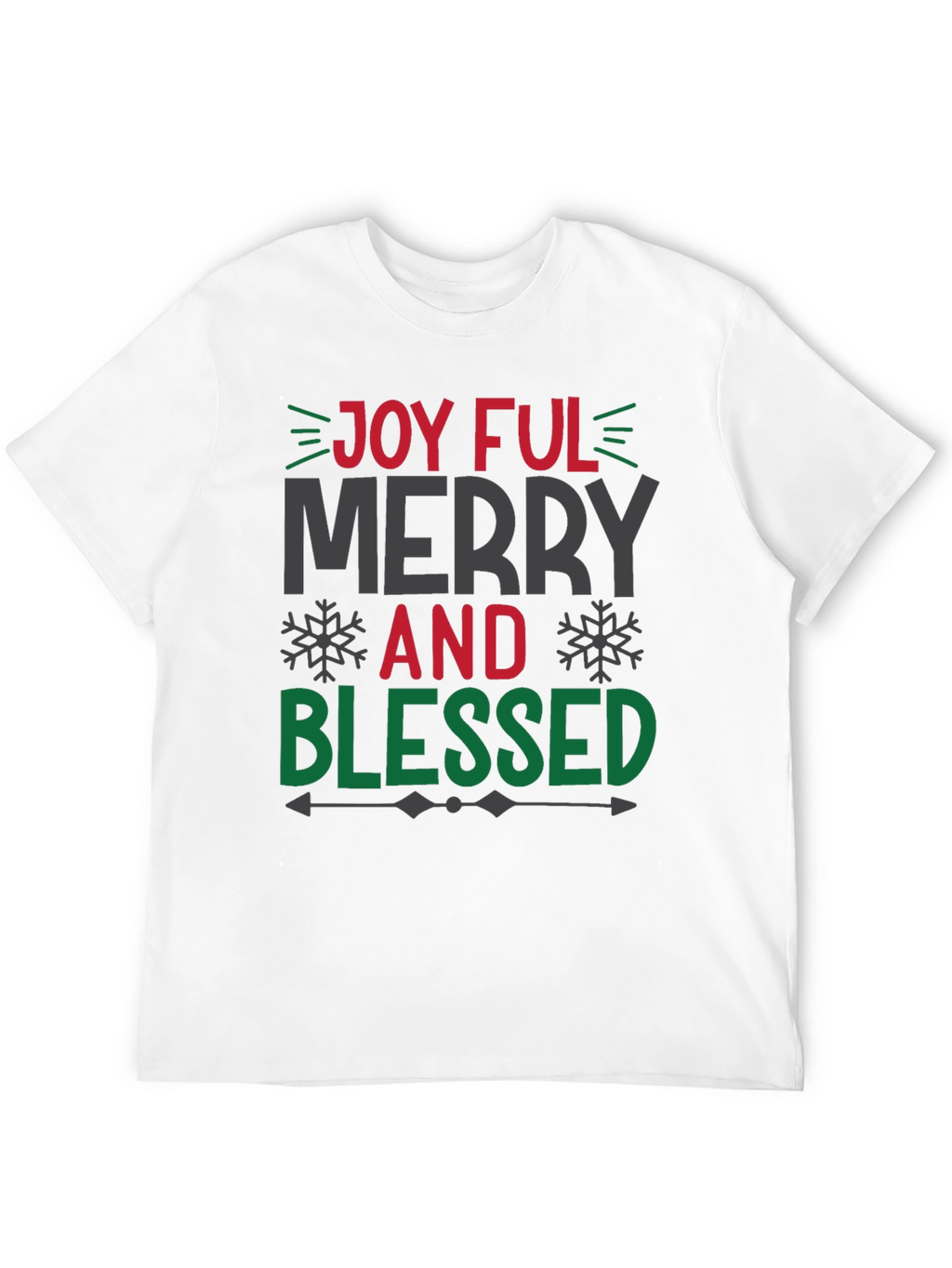 Camiseta Navideña Alegre Feliz Bendecido