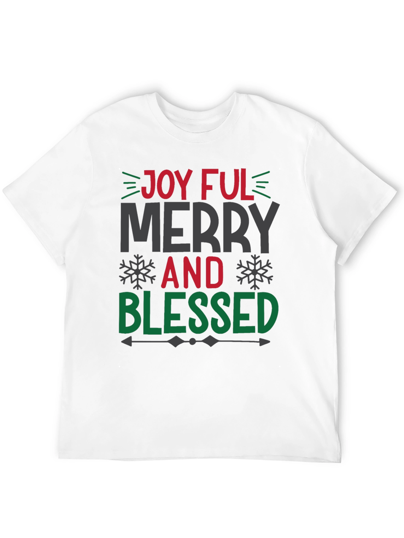 Camiseta Navideña Alegre Feliz Bendecido