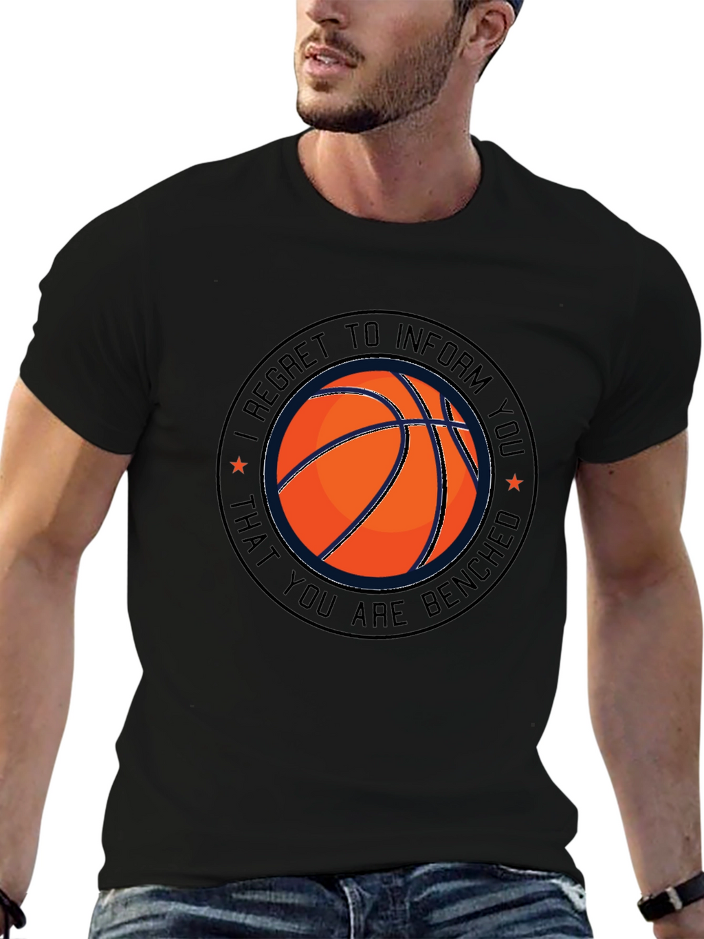 Camiseta Negra Baloncesto Banquillo
