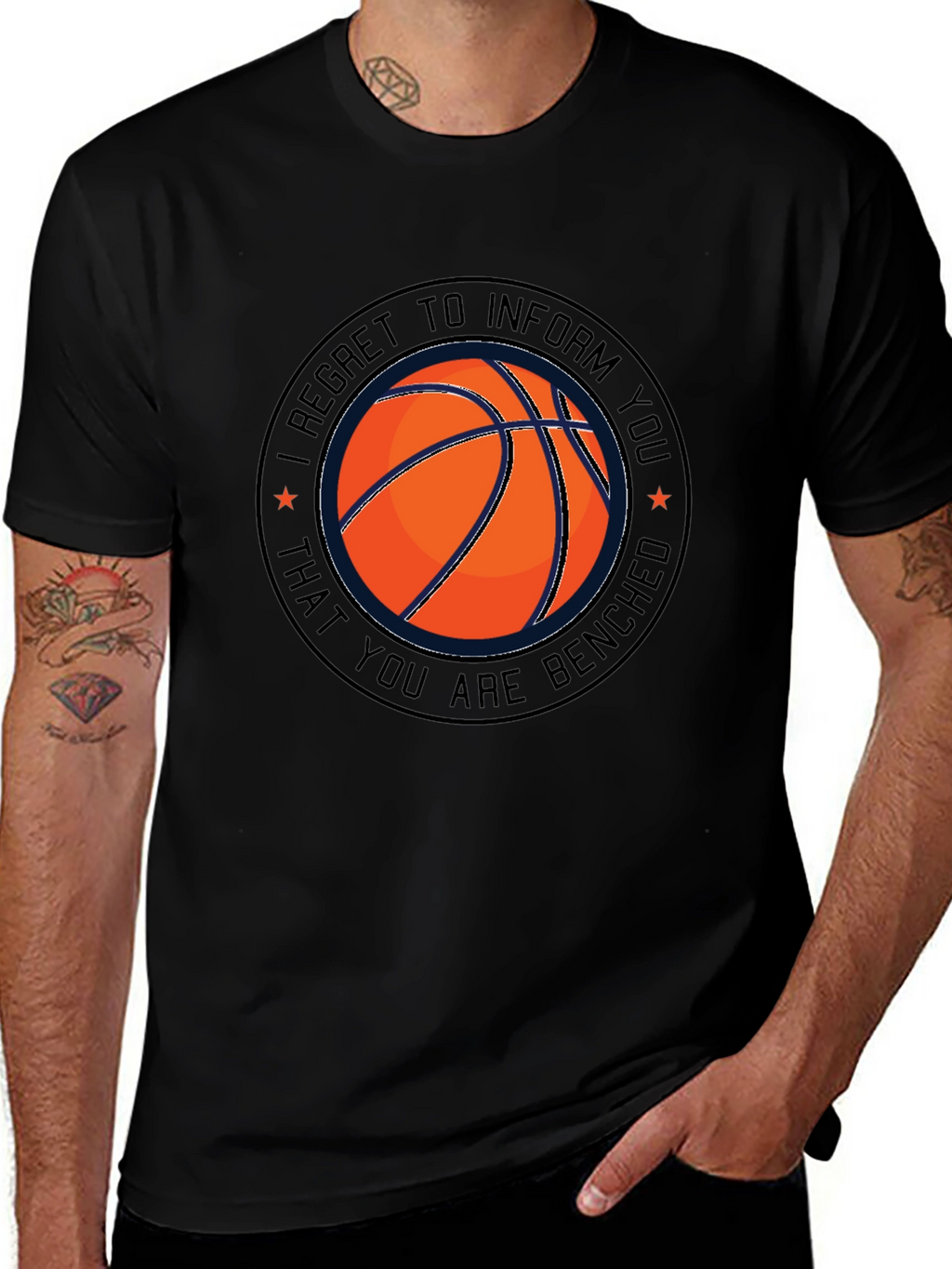Camiseta Negra Baloncesto Banquillo