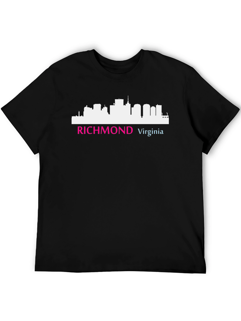 Camiseta Negra Richmond Virginia Skyline